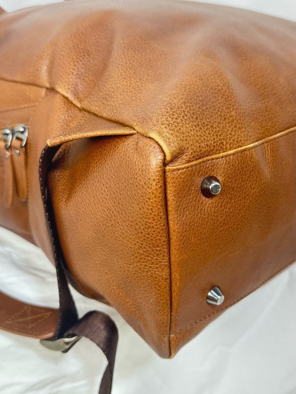Marsha de Arriaga Brown Leather Grand National Morgan Horse Show Backpack - Picture 9 of 16
